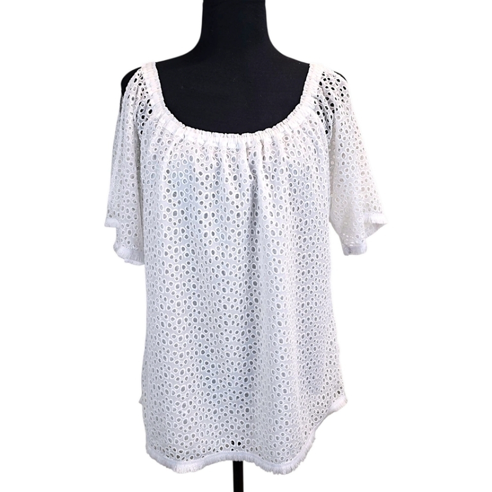 Lilly Pulitzer Lillette Eyelet Lace Top S White